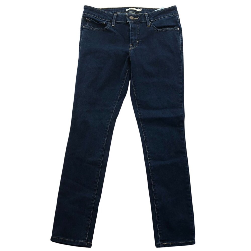 Levis Women's 711 Skinny Jeans 28x28 Dark Wash Stretch Denim Classic